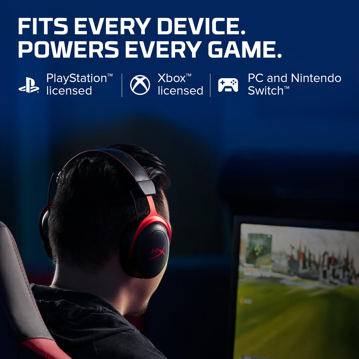HyperX Cloud II Gaming Headset, 7.1 Surround Sound, Red