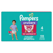 Pampers Cruisers 360 Pull-On Diapers, Size 4, 108 Count