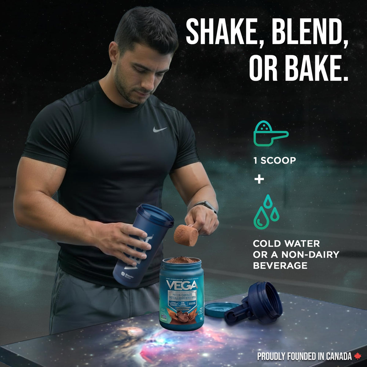Vega Protein + Supergreens Plant Protein Powder, Chocolate, 521g