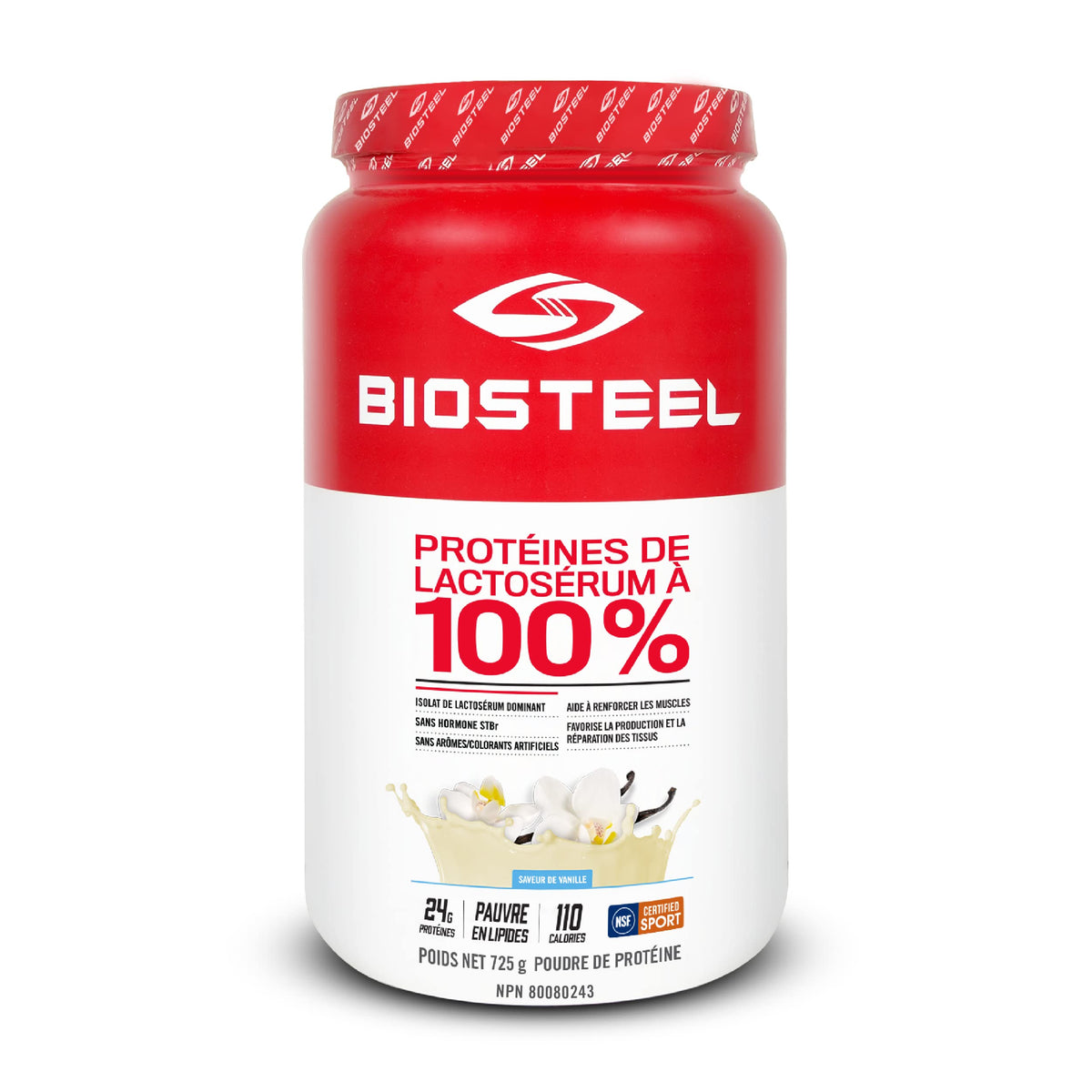 BioSteel 100% Whey Protein Powder, Vanilla, 25 Servings
