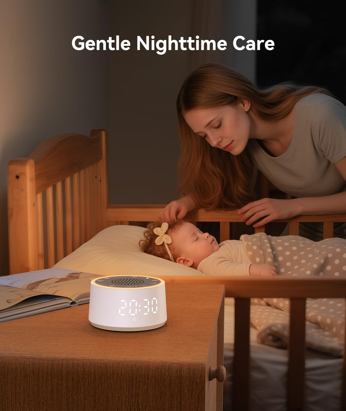 Dreamegg D1 Nova Sound Machine and Alarm Clock with 25 Sounds