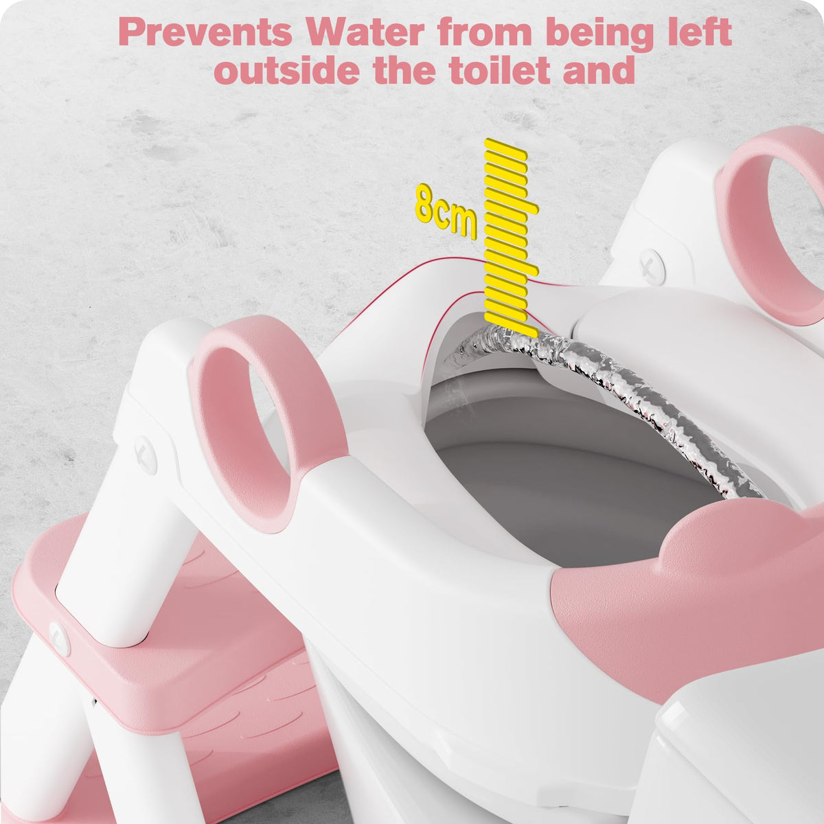 Rabb 1st 2-in-1 Potty Training Seat with Step Stool, Pink