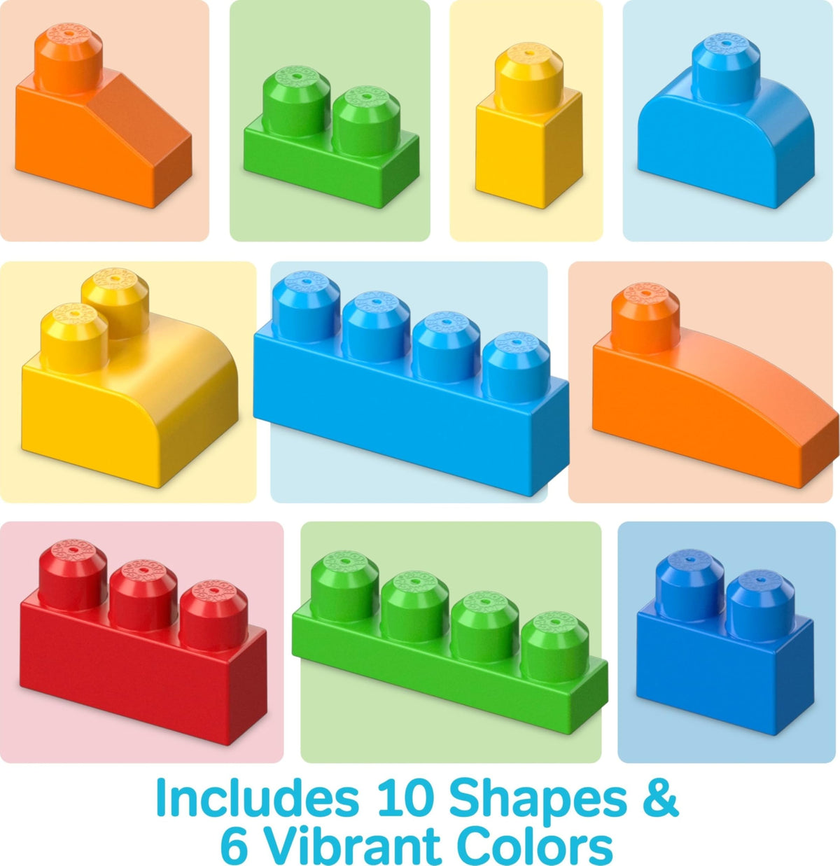 MEGA BLOKS First Builders Deluxe Building Bag, 150 Pieces, Blue