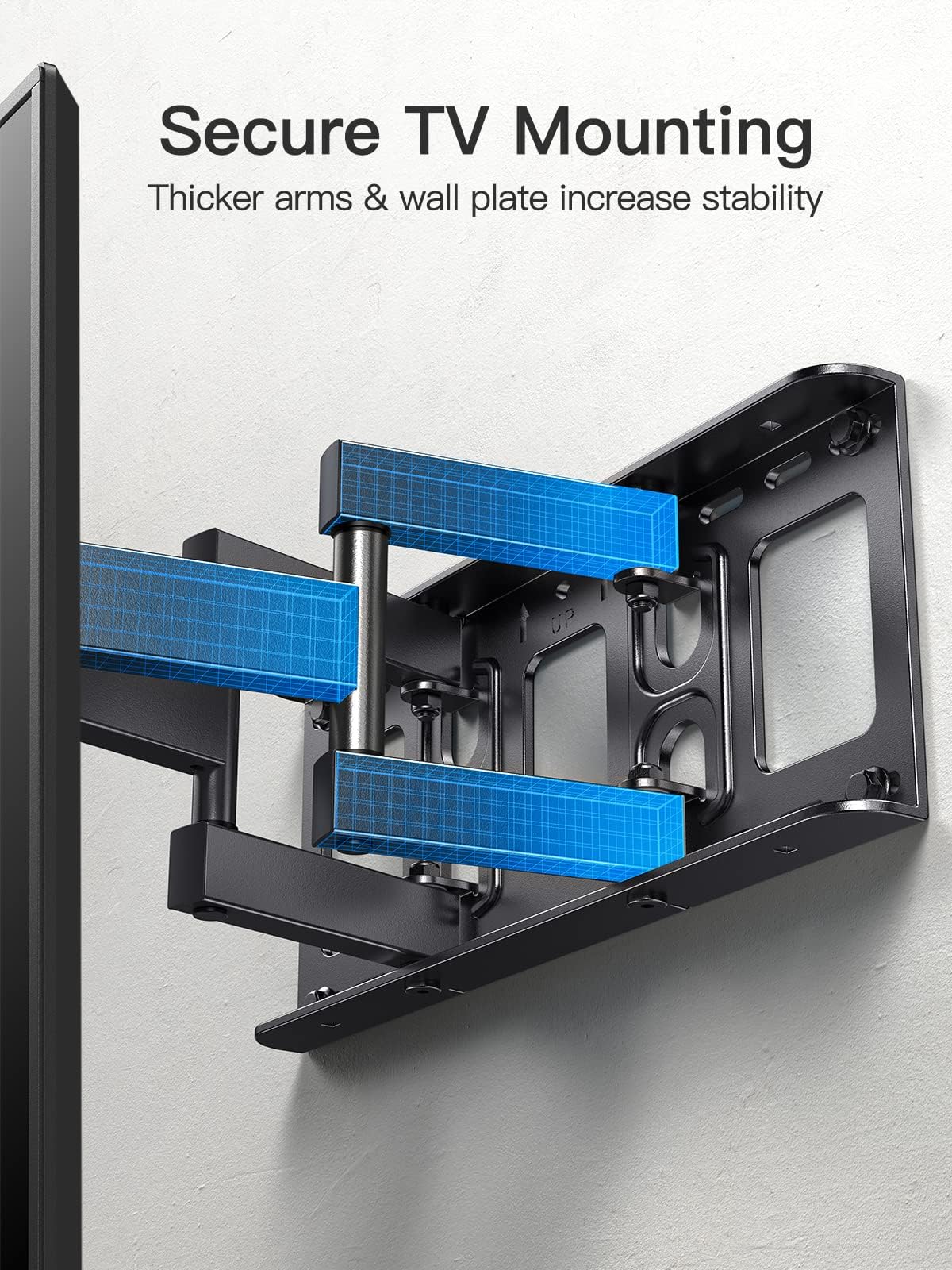 Pipishell Full Motion TV Wall Mount for 26-74 in TVs, 99 lb