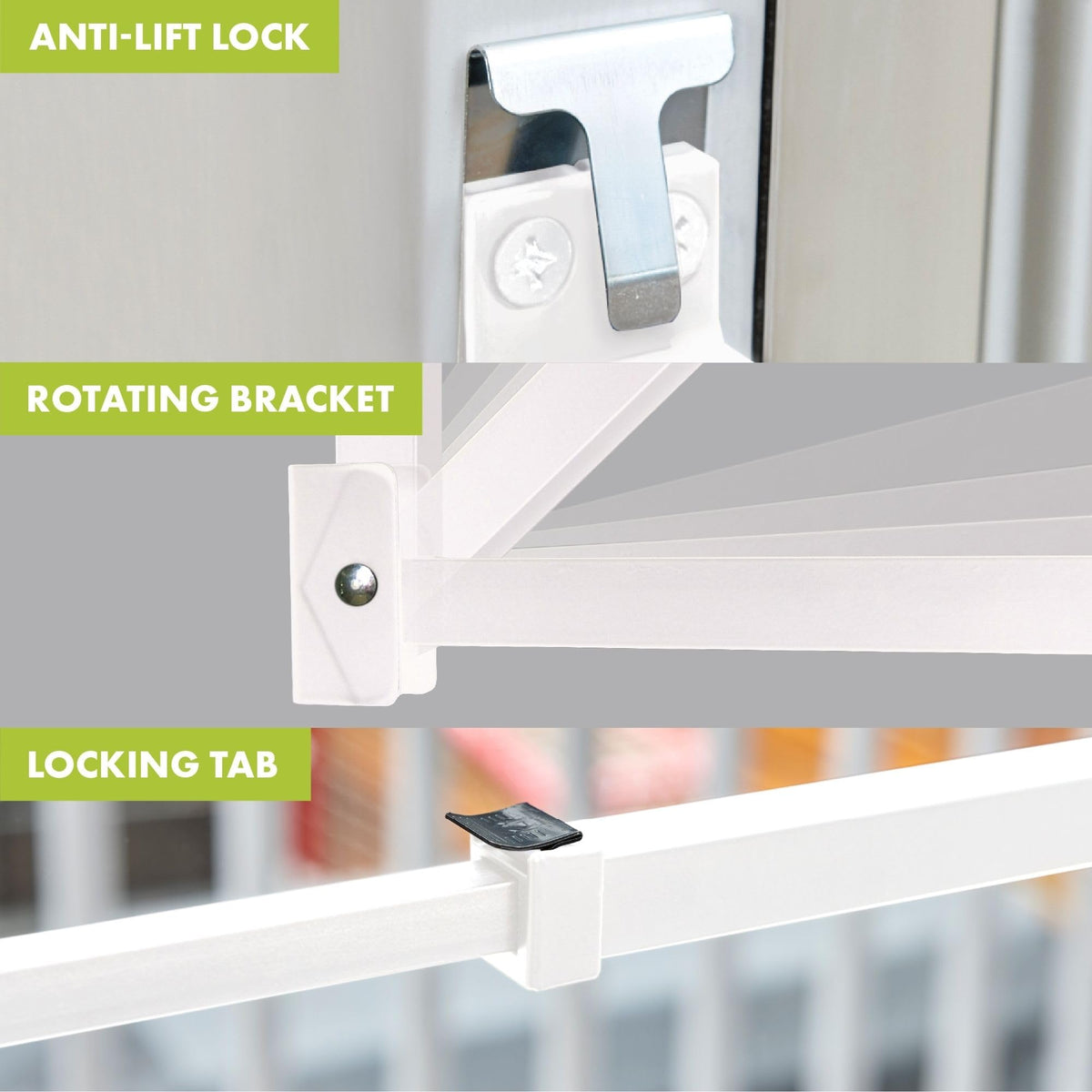 Ideal Security Sliding Patio Door Security Bar, White, 25.75-47.5"