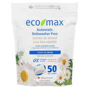Eco-Max Automatic Dishwasher Pacs, Fragrance-Free, 50 Count