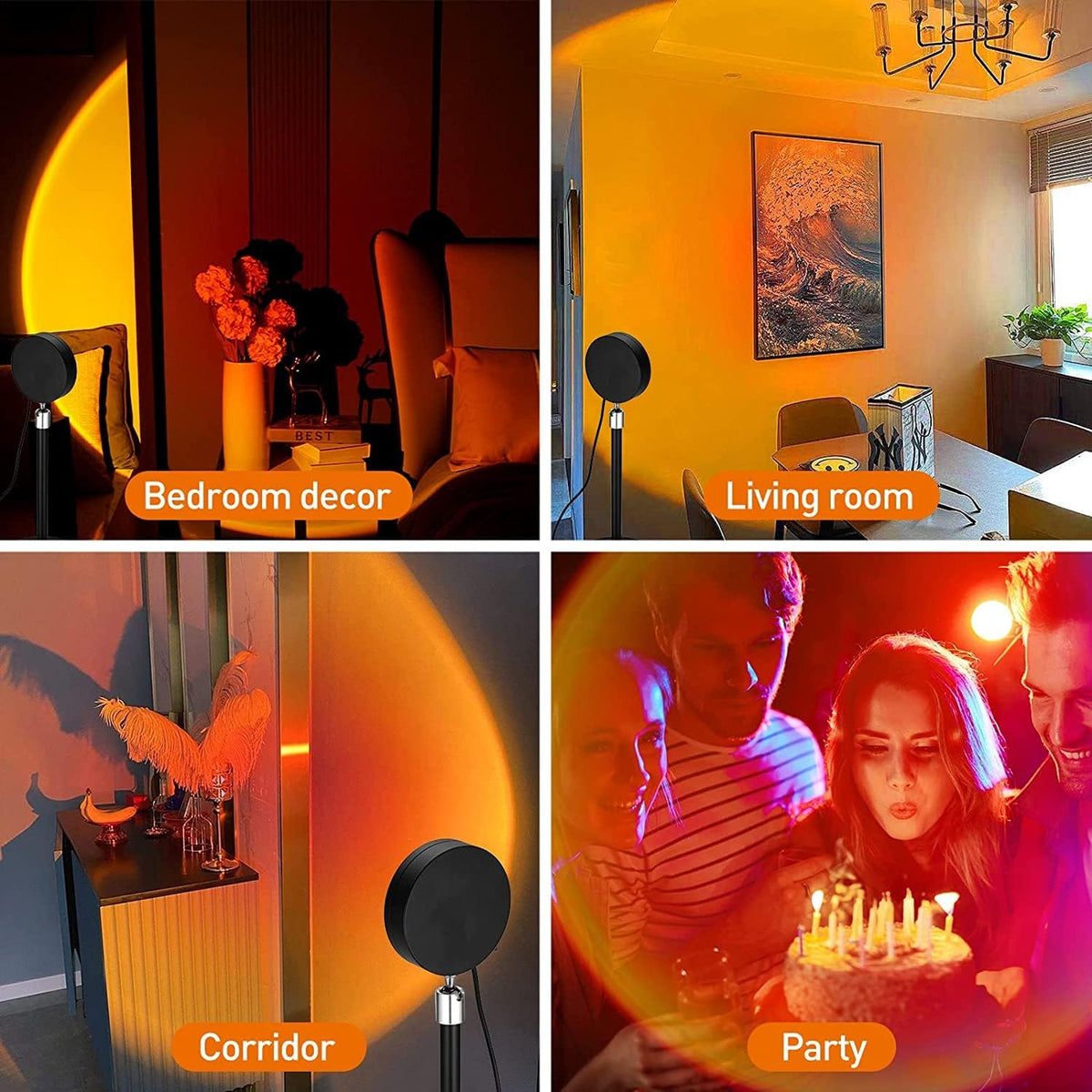 Lekeone Sunset Projection Lamp, 16 Colors