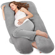 Nuliie U-Shaped Full Body Pregnancy Pillow, Grey