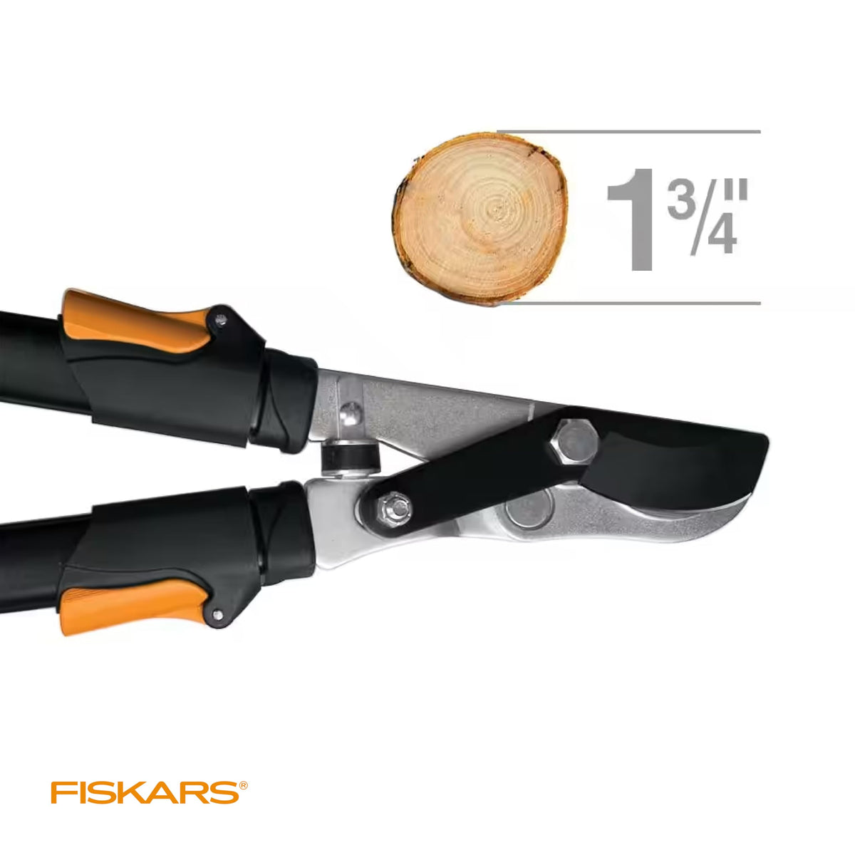 Fiskars Power-Lever Extendable Lopper, 25"-37", Black & Orange