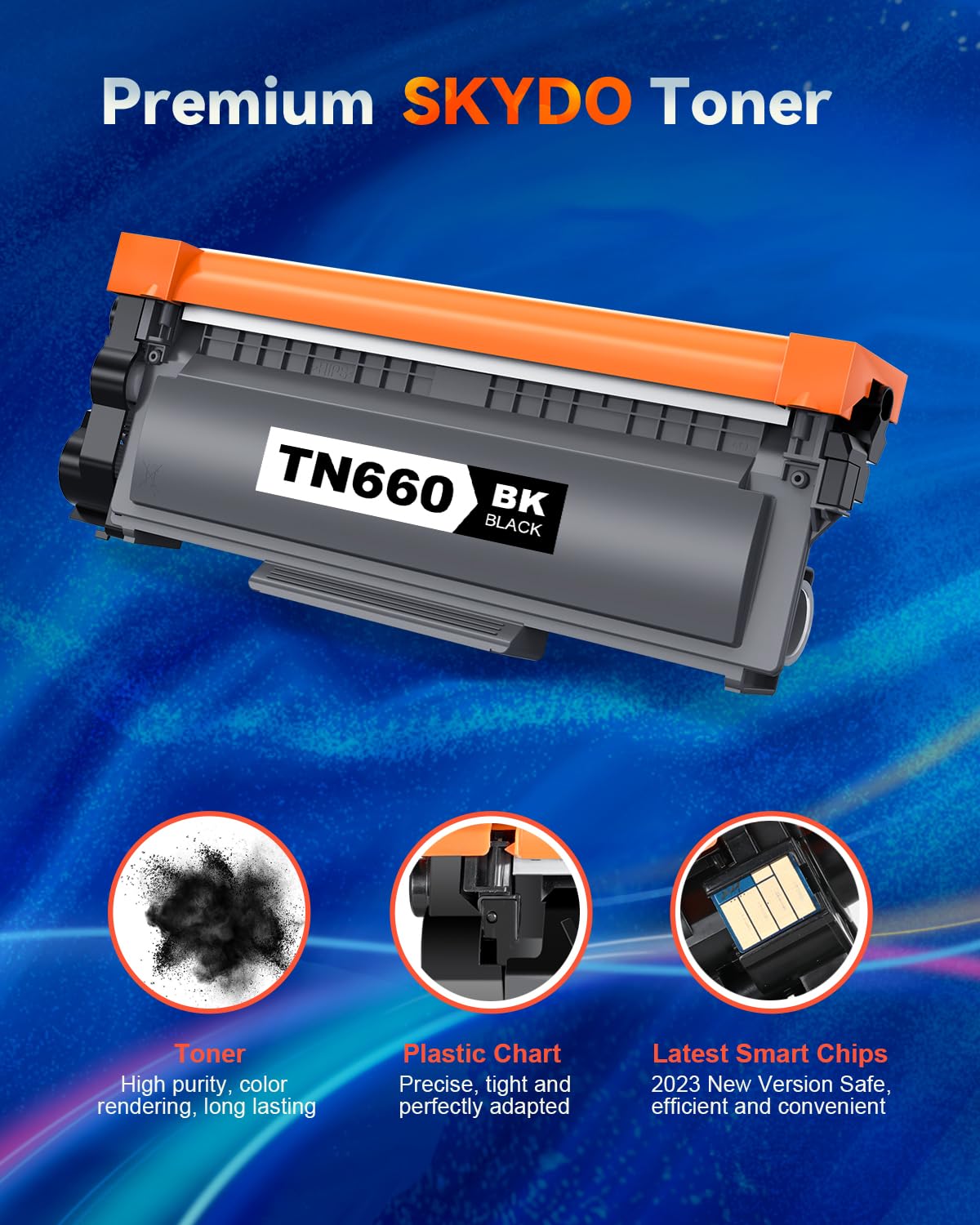TN660 Compatible Toner Cartridges for Brother, Black (2 Pack)