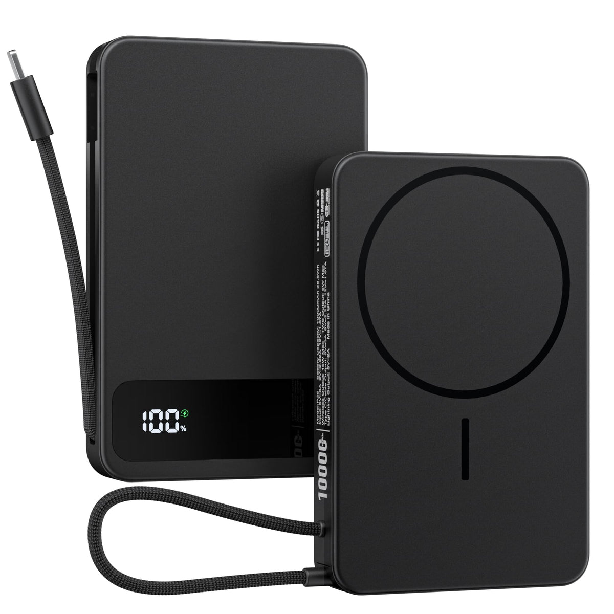 Magnetic Power Bank, 10,000mAh 15W Wireless