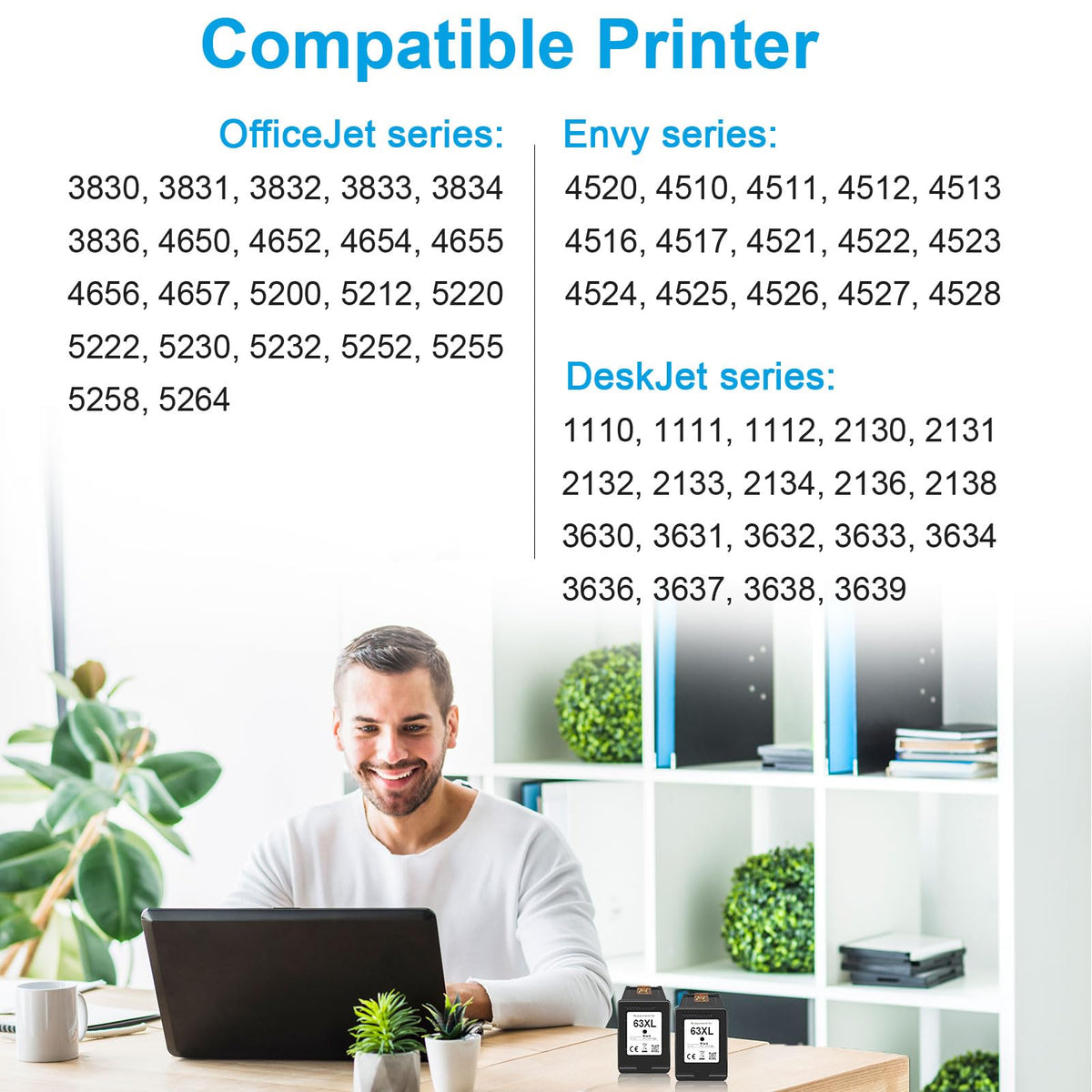 63XL Compatible Black Ink Cartridge for HP 63