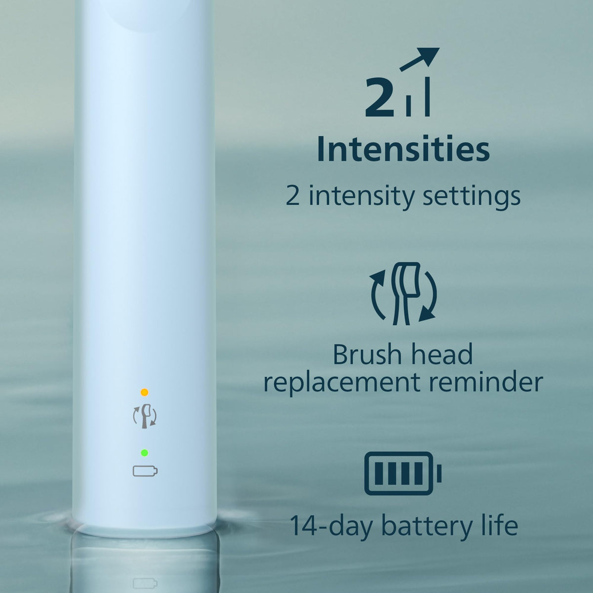 Philips Sonicare 4900 Electric Toothbrush, HX3683/32, Light Blue