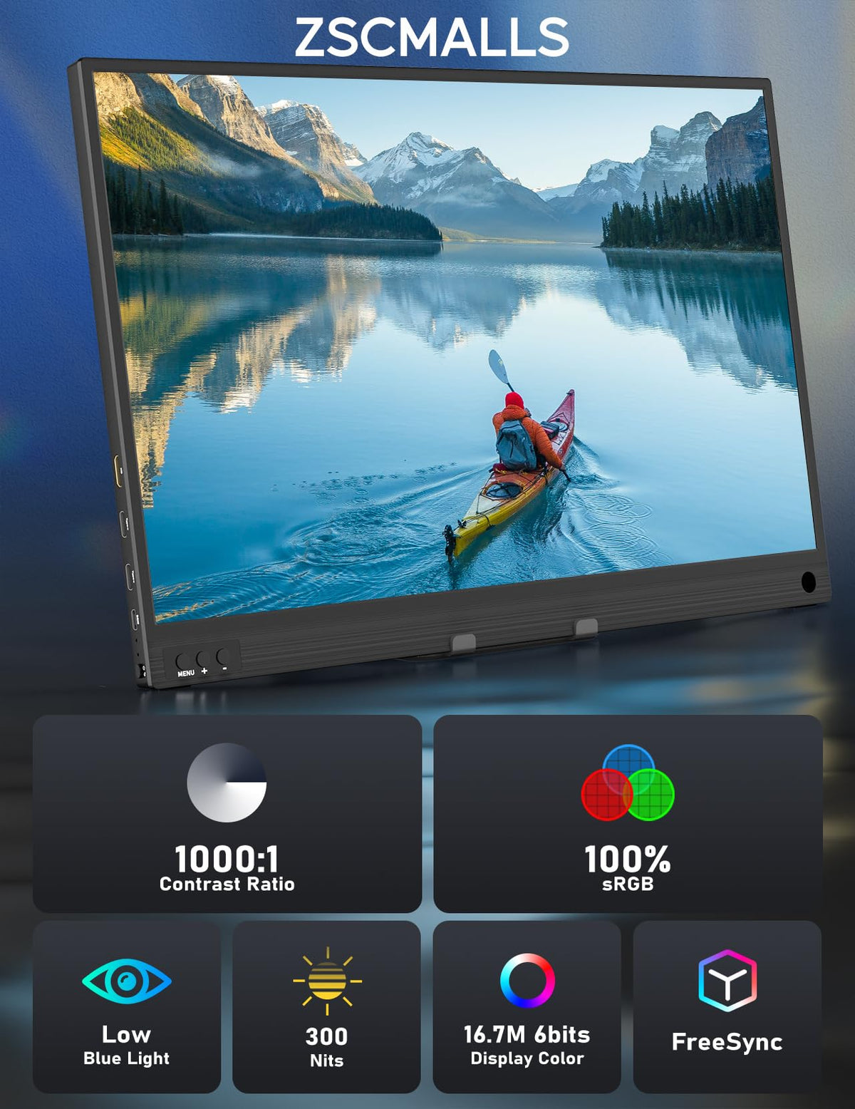 ZSCMALLS 15.6" 1080P Portable Monitor