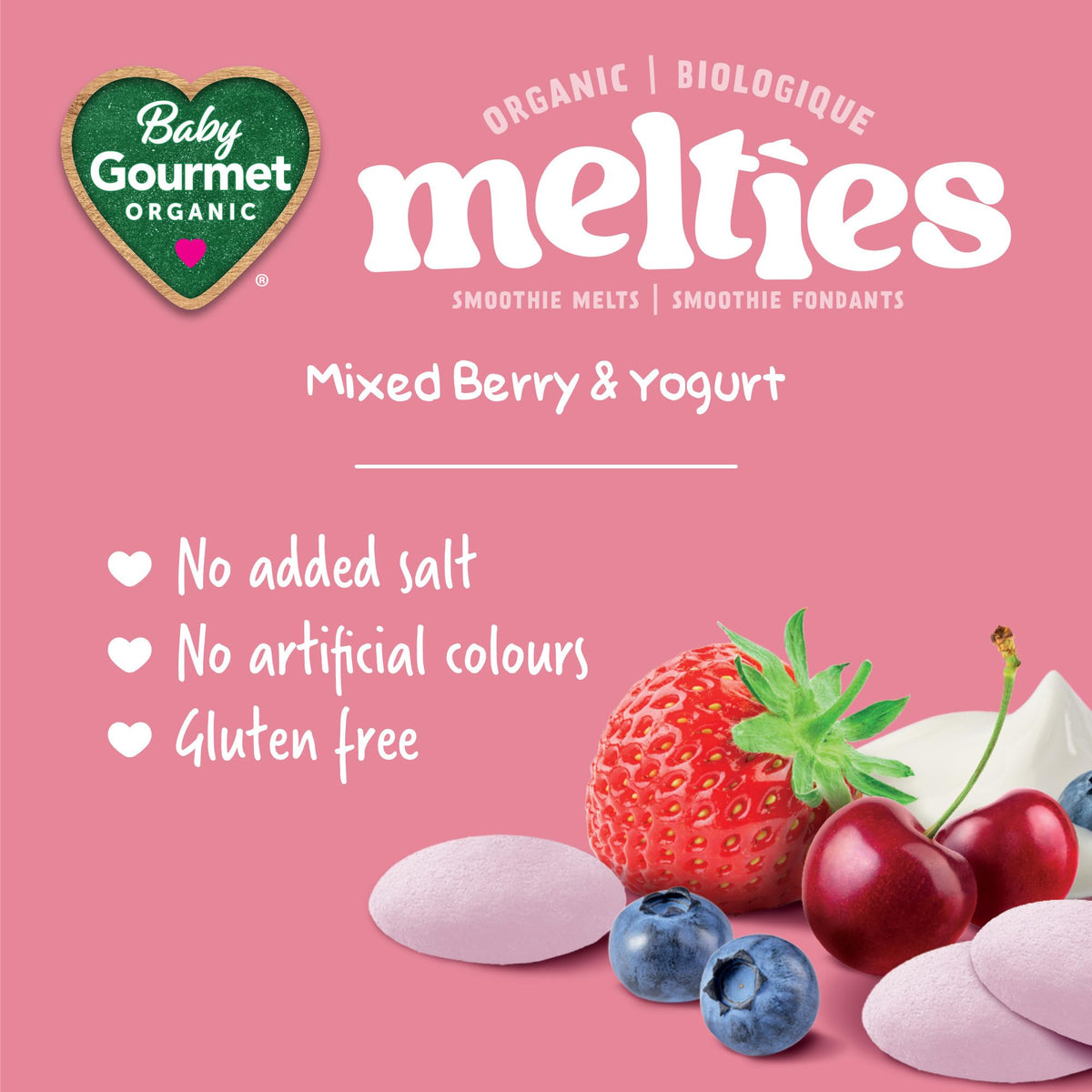 Baby Gourmet Mushies Banana Berry with Greek Yogurt, 23 g, 8 Pack