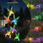 Toodour Colour Changing Solar Hummingbird Wind Chimes