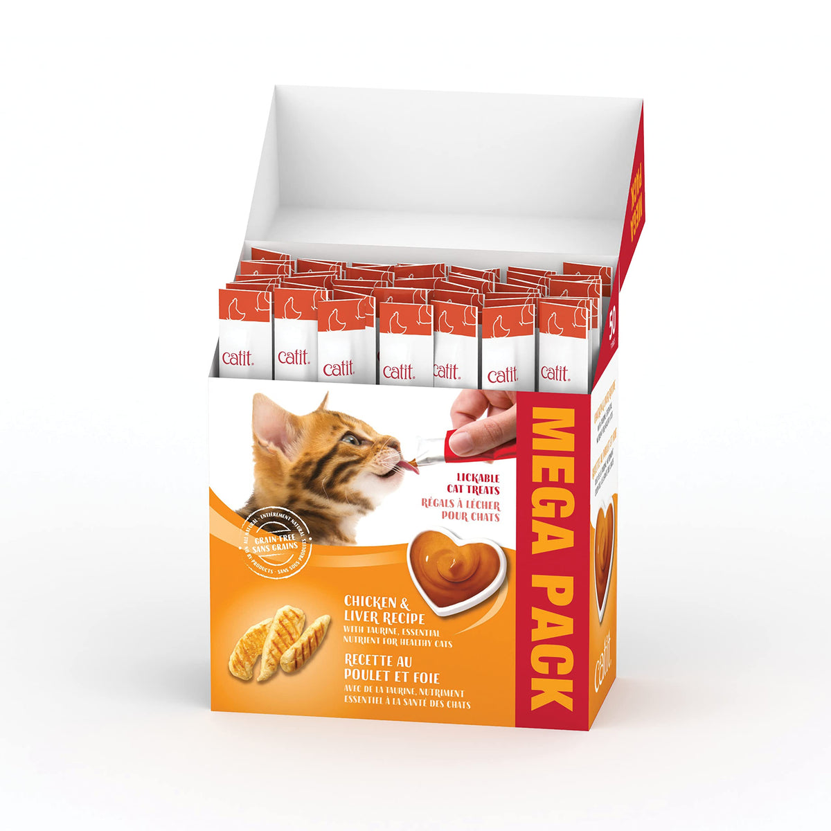 Catit Creamy Lickable Cat Treats, Chicken & Liver (50 Tubes)