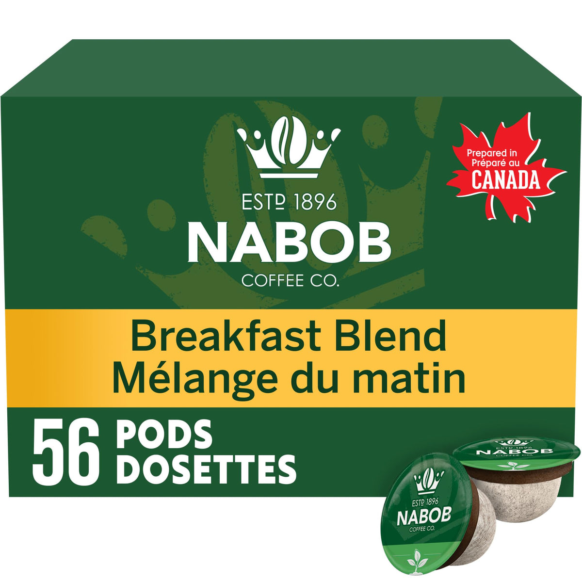 Nabob Breakfast Blend Compostable Coffee Pods, 56 Pods
