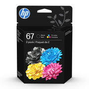 HP 67 Black/Tri-Colour Original Ink Cartridges (2 Pack), 3YP29AN