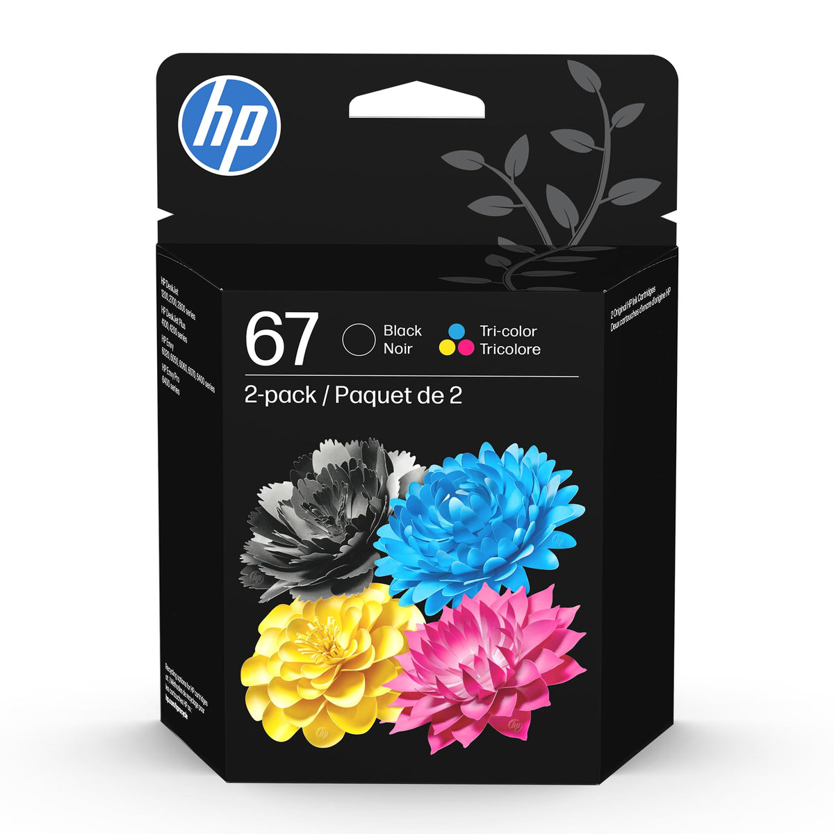 HP 67 Black/Tri-Colour Original Ink Cartridges (2 Pack), 3YP29AN