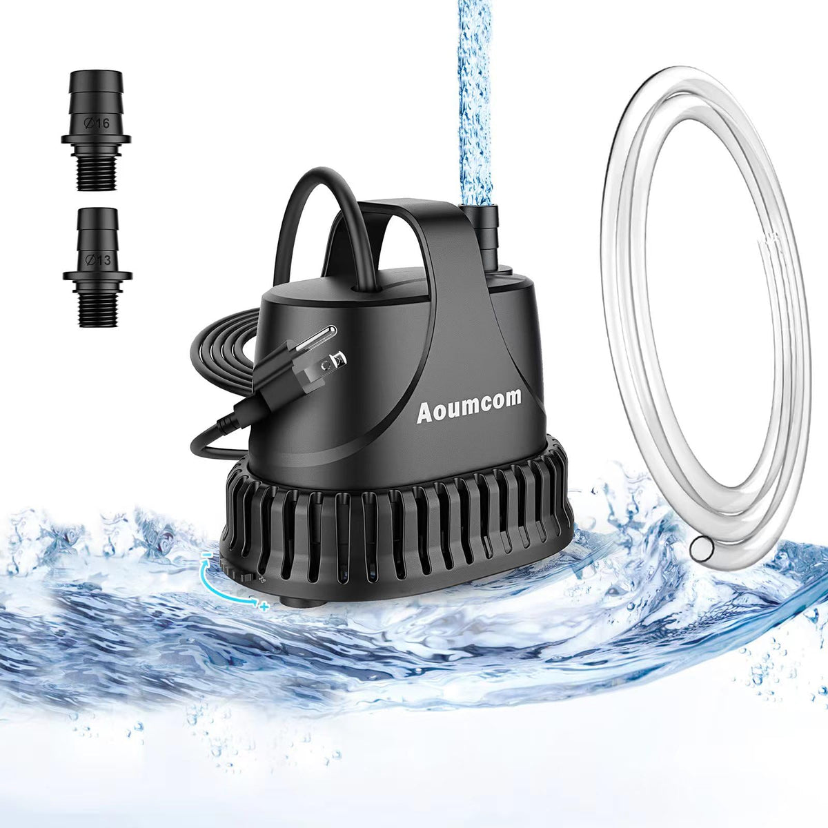 Aoumcom 200 GPH Submersible Water Pump, 10W