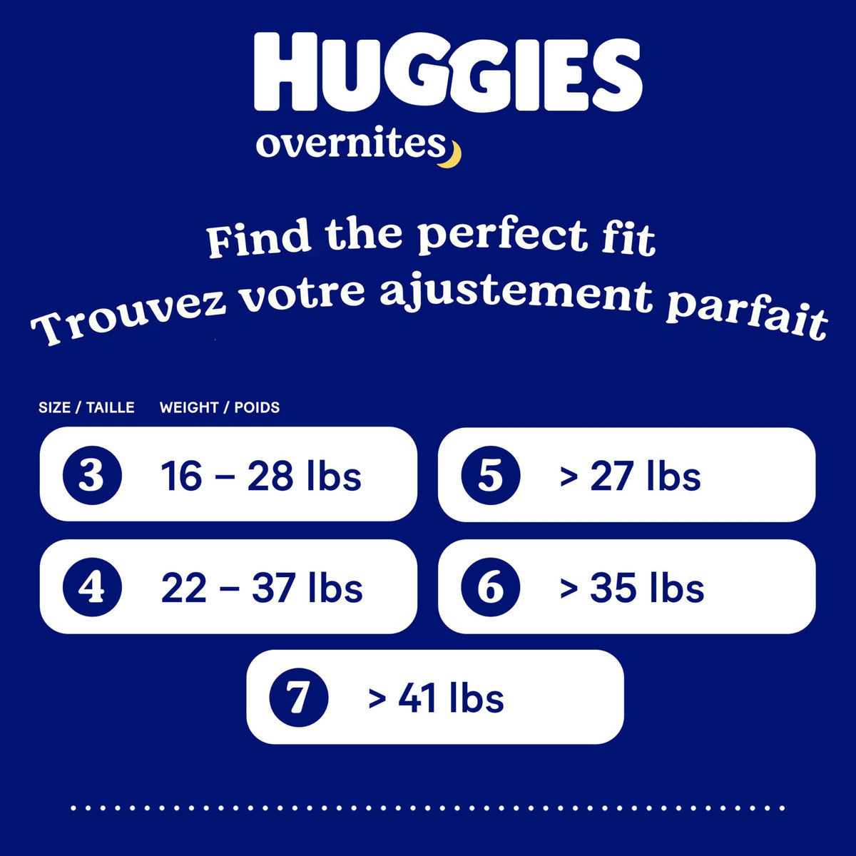 Huggies Overnites Overnight Diapers, Size 3 (16-28 lbs), 66 Count