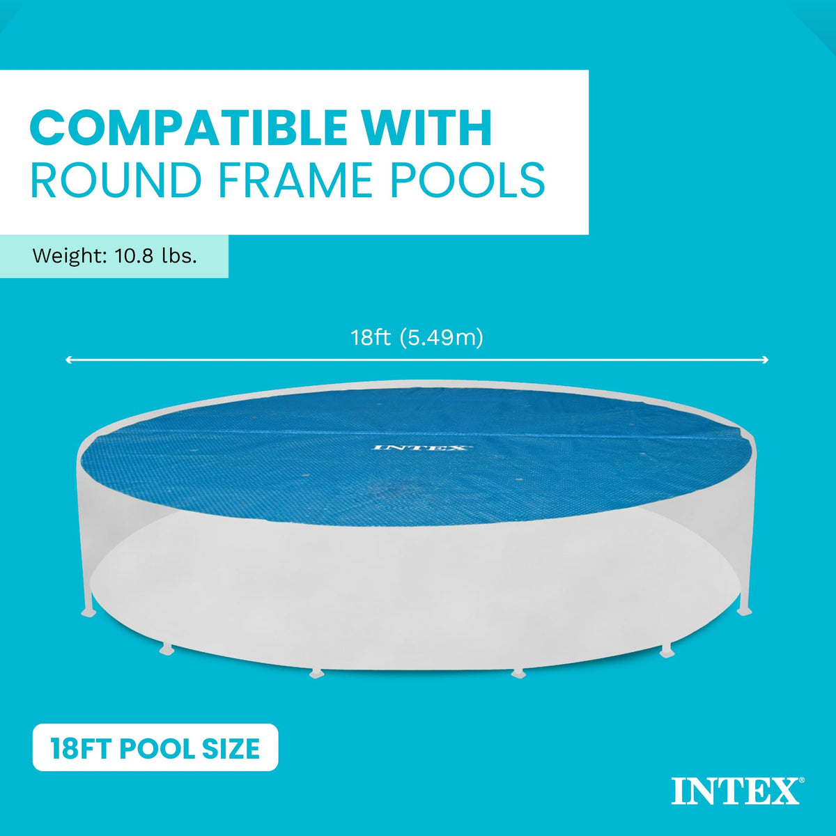 Intex Solar Pool Cover for 18 ft Easy Set & Frame Pools