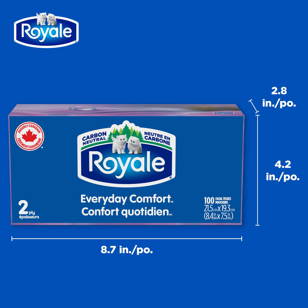 Royale Everyday Comfort 2-Ply Facial Tissue, 24 Boxes