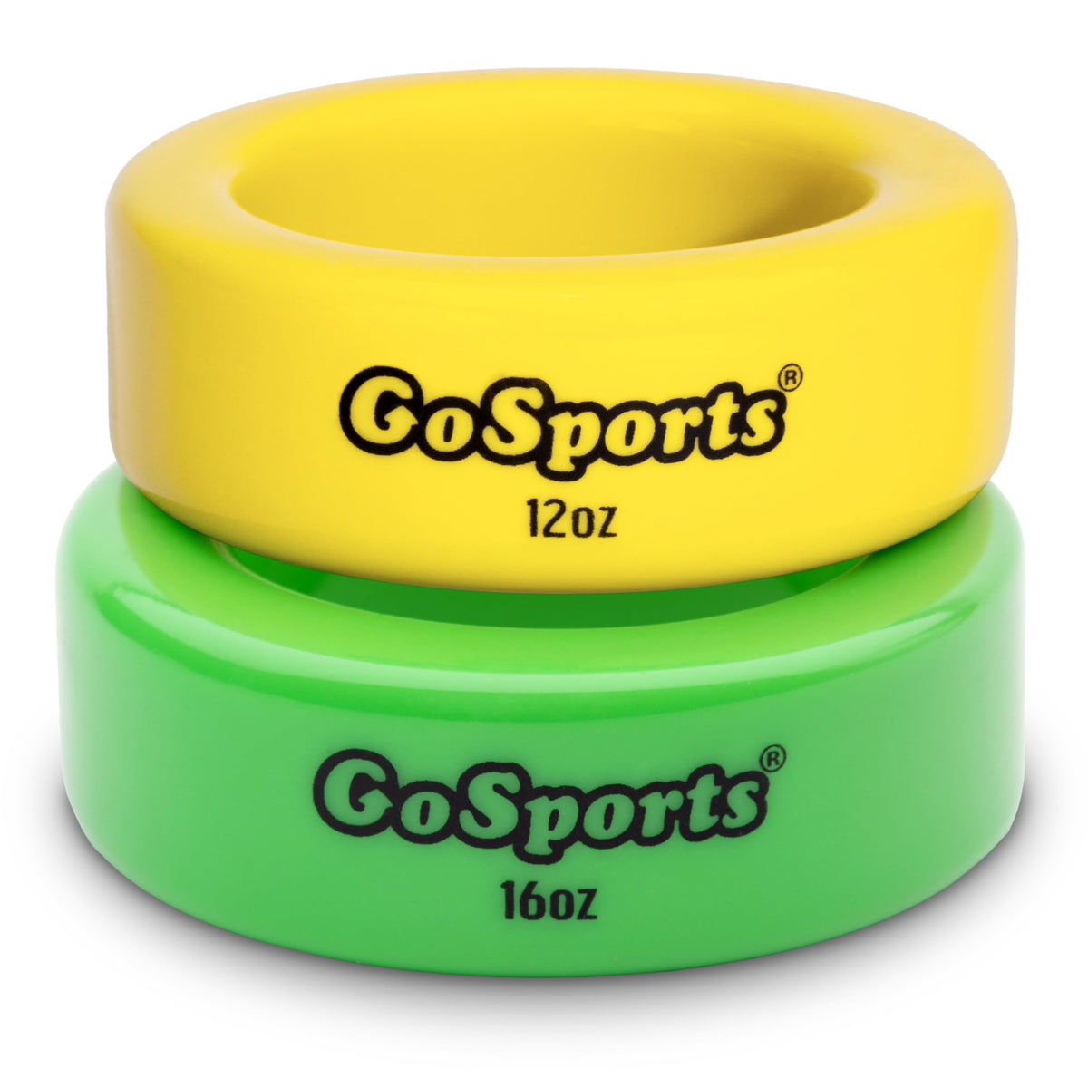 GoSports Baseball and Softball Bat Weights, 16 oz & 12 oz, 2 Pack