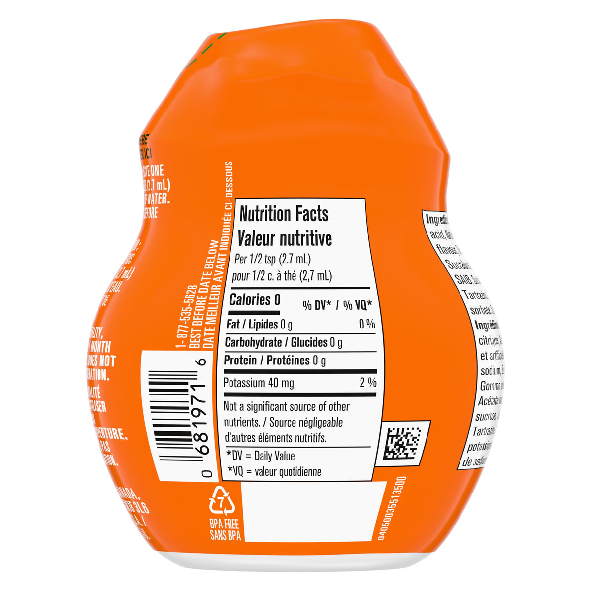 Tang Orange Liquid Drink Mix, 48 mL, 12 Pack