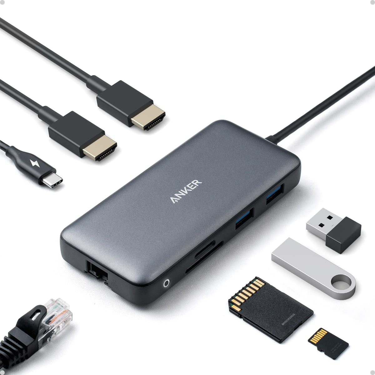 Anker 8-in-1 USB C Docking Station, Dual HDMI, 85W PD