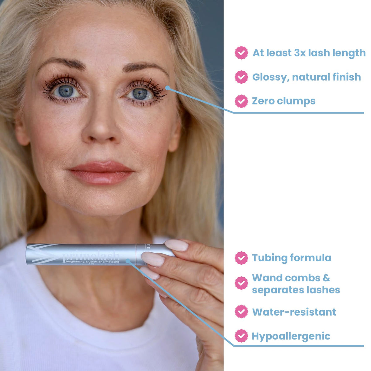 Prime Prometics PrimeLash Volumizing Mascara, Black, Hypoallergenic