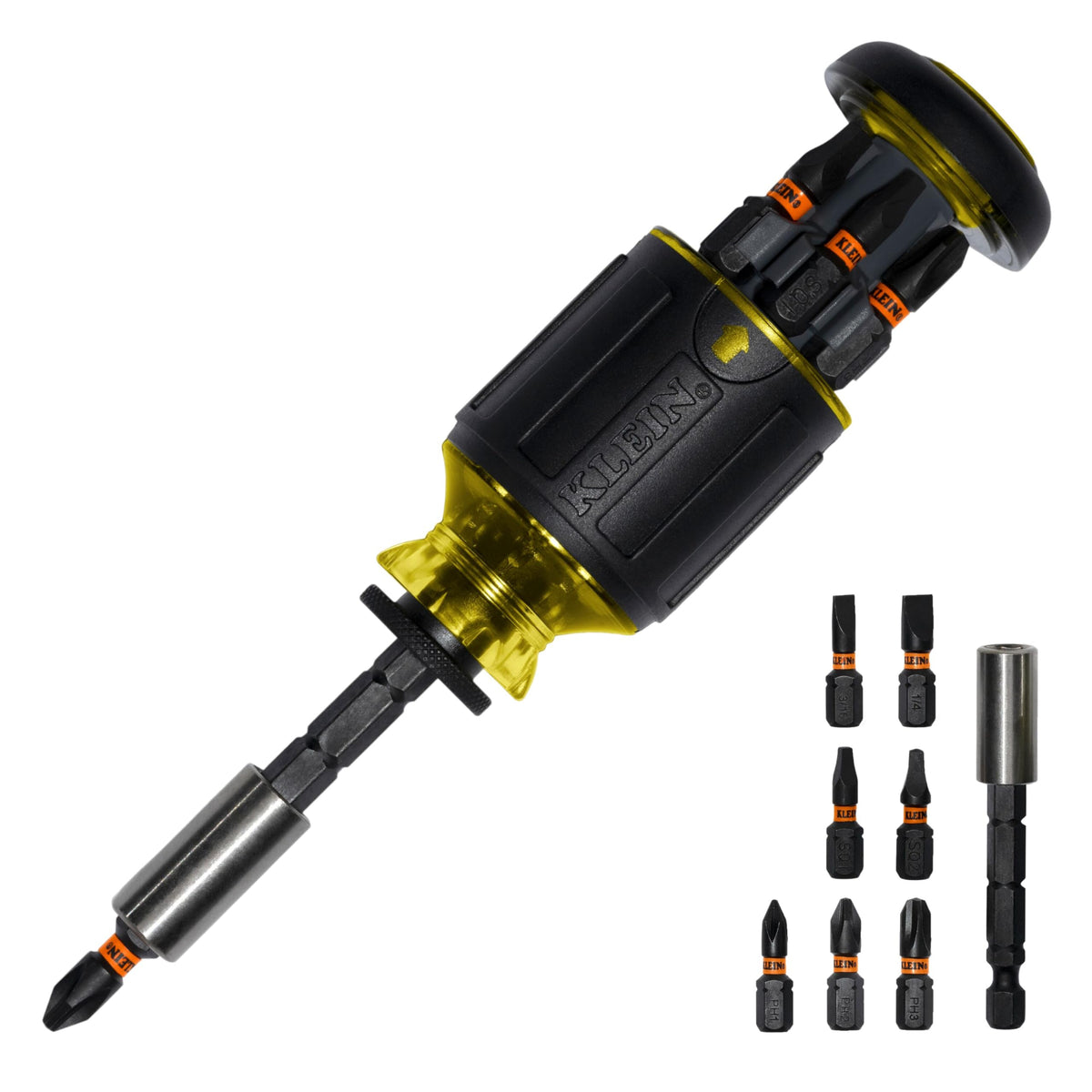 Klein Tools 32308 8-in-1 Impact Rated Stubby Multi-Bit Screwdriver