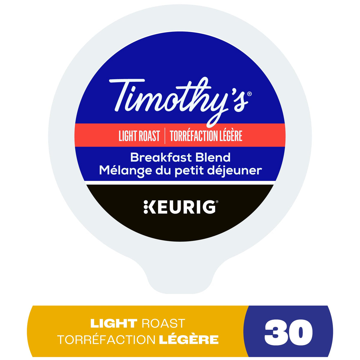 Timothy's Breakfast Blend K-Cup Pods, 30 Count