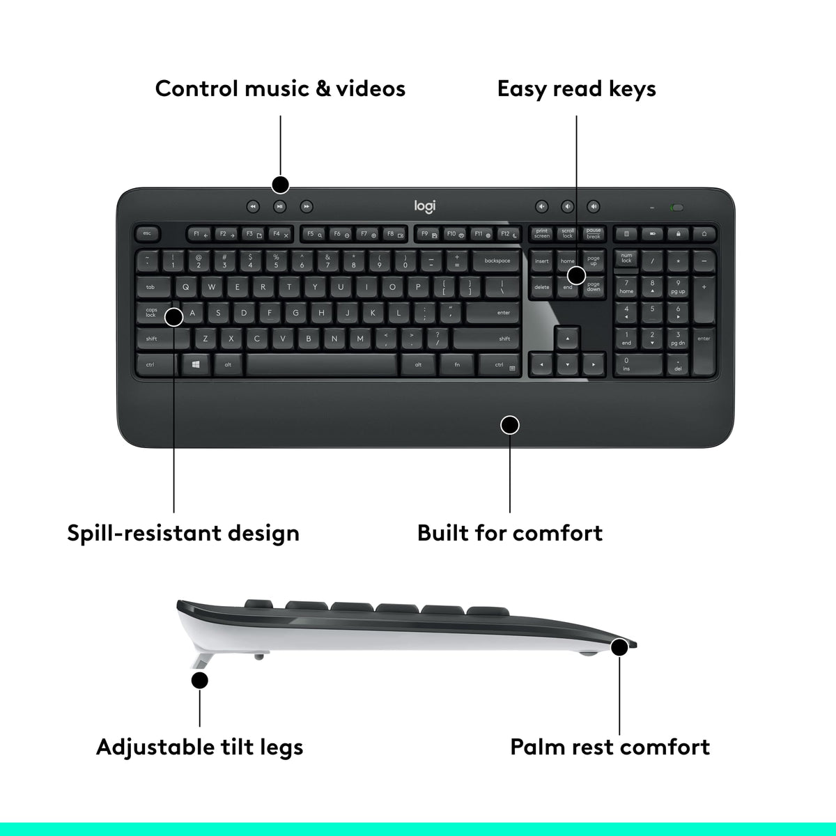 Logitech MK540 Advanced Wireless Keyboard and Mouse Combo