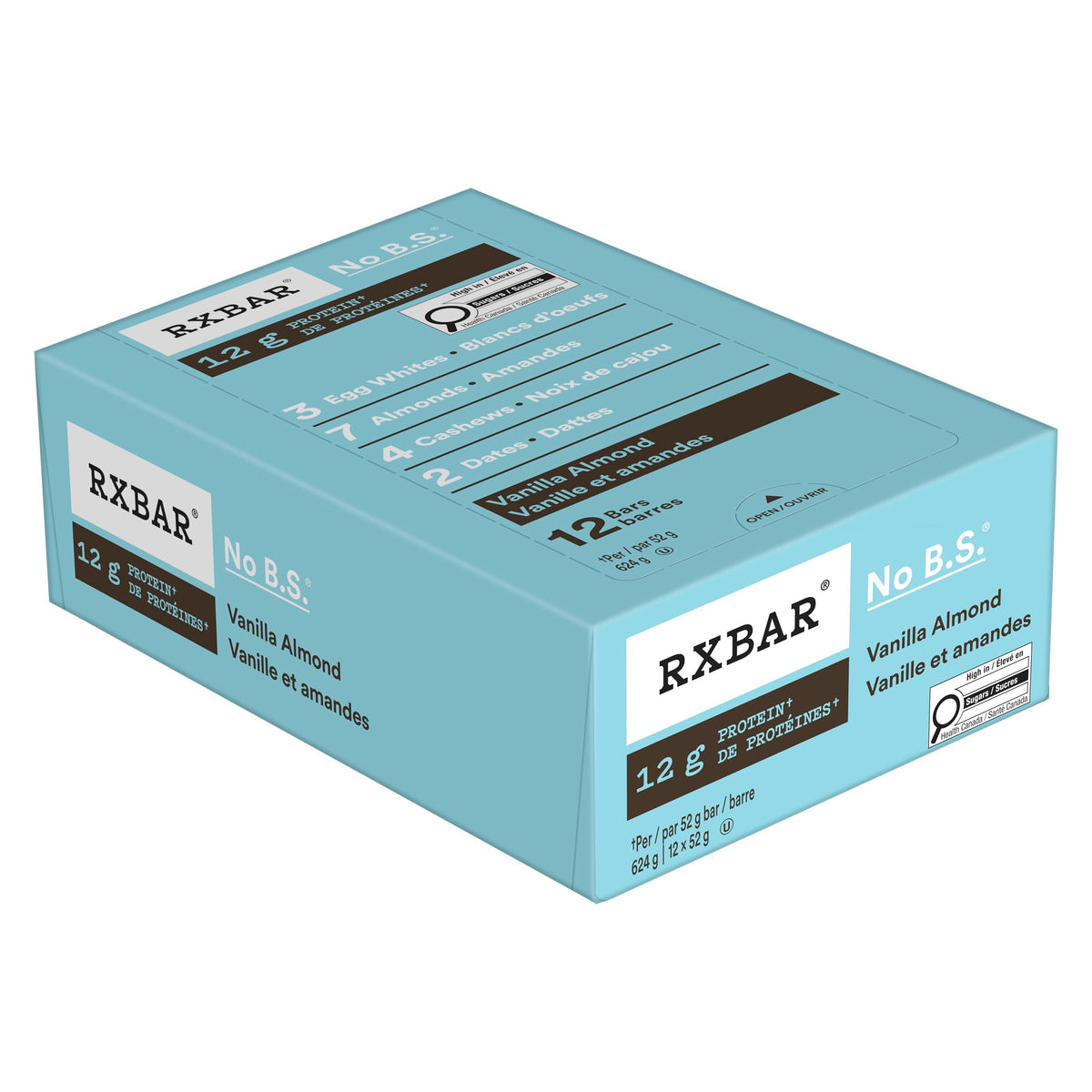 RXBAR Vanilla Almond Protein Bar, 12 x 52 g