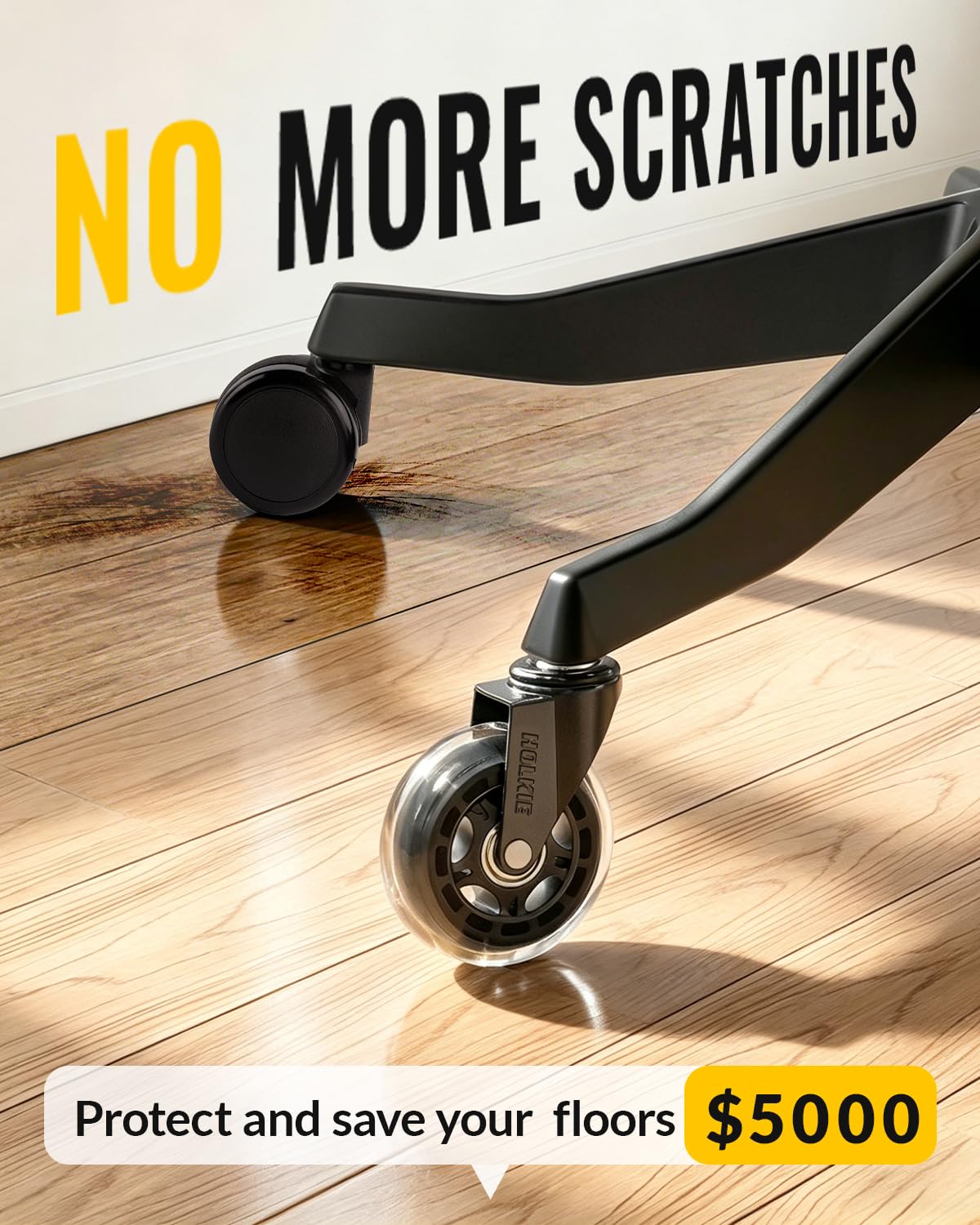 HOLKIE 3" Office Chair Caster Wheels