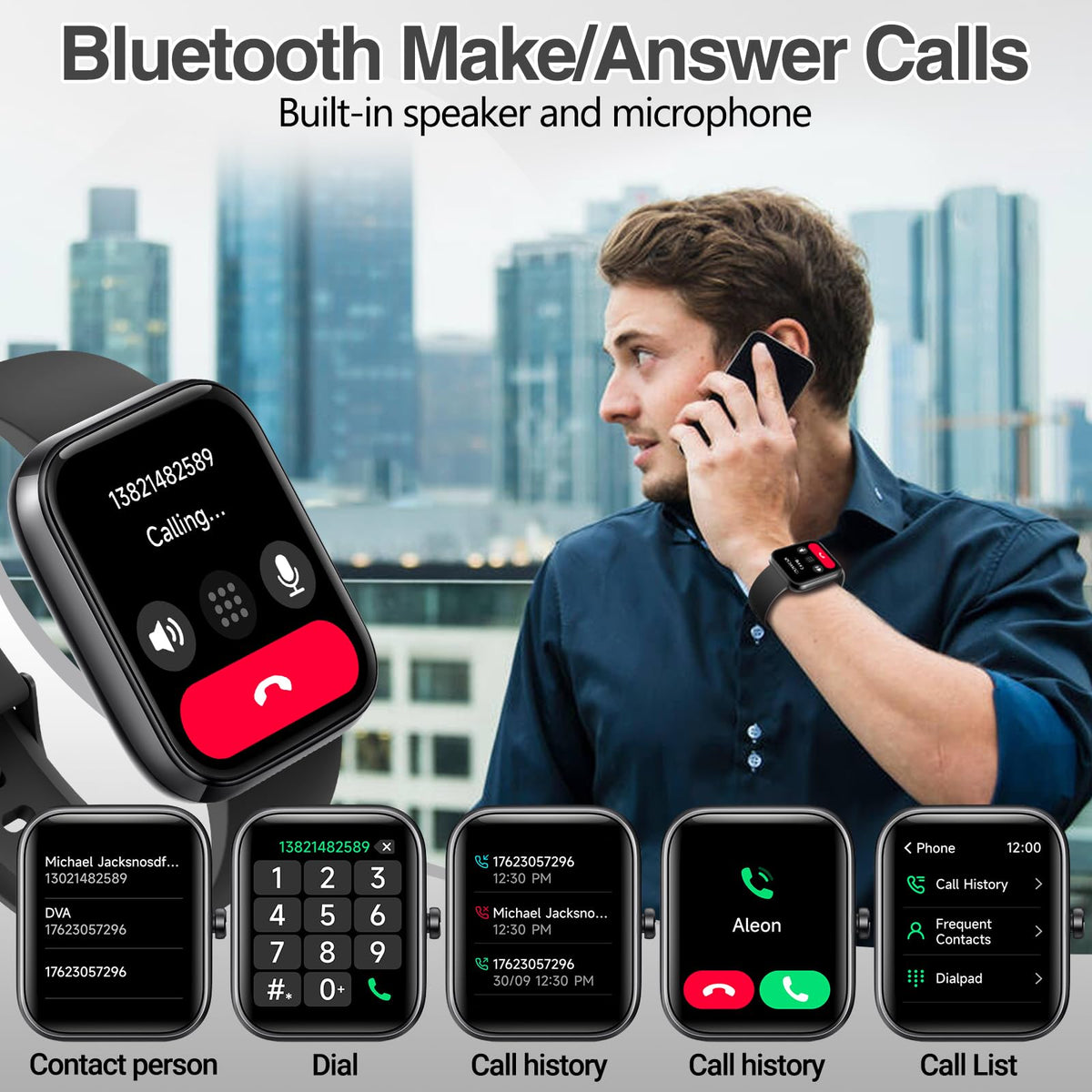 Smart Watch for Men and Women with Bluetooth Call, Alexa, 1.83 in