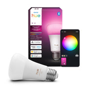 Philips Hue Smart LED A19 Bulb, White and Color, E26, 9.5W, 1 Pack