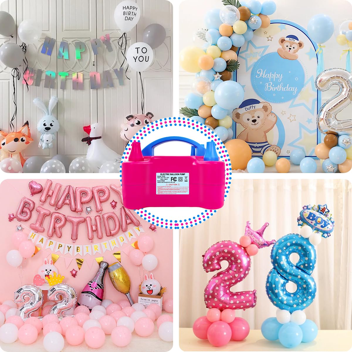 YEPVIE Portable Electric Balloon Pump with Arch Kit