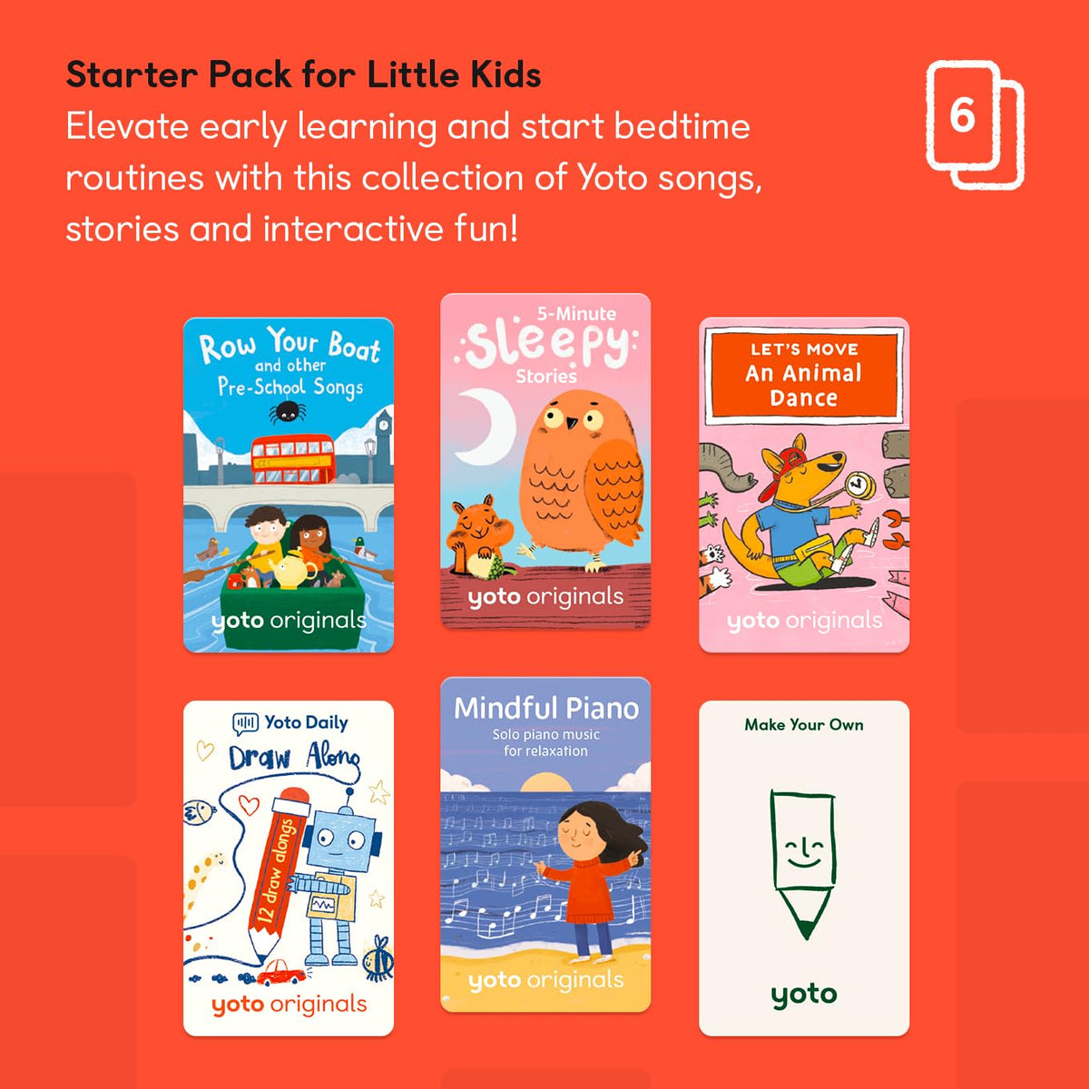 Yoto Mini (2024 Edition) + Starter Pack for Little Kids Bundle