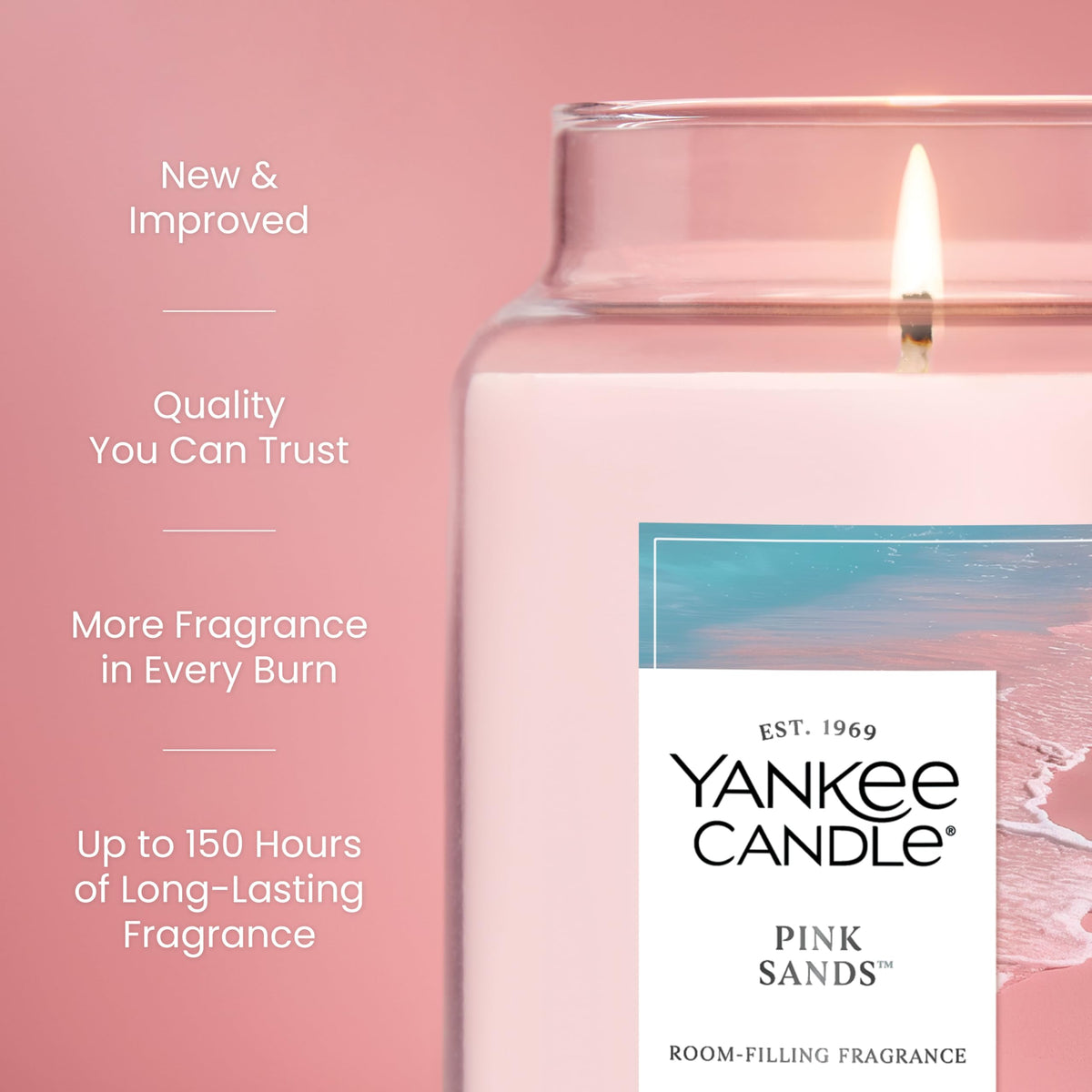Yankee Candle Large Jar Scented Candle, Pink Sands, 22oz