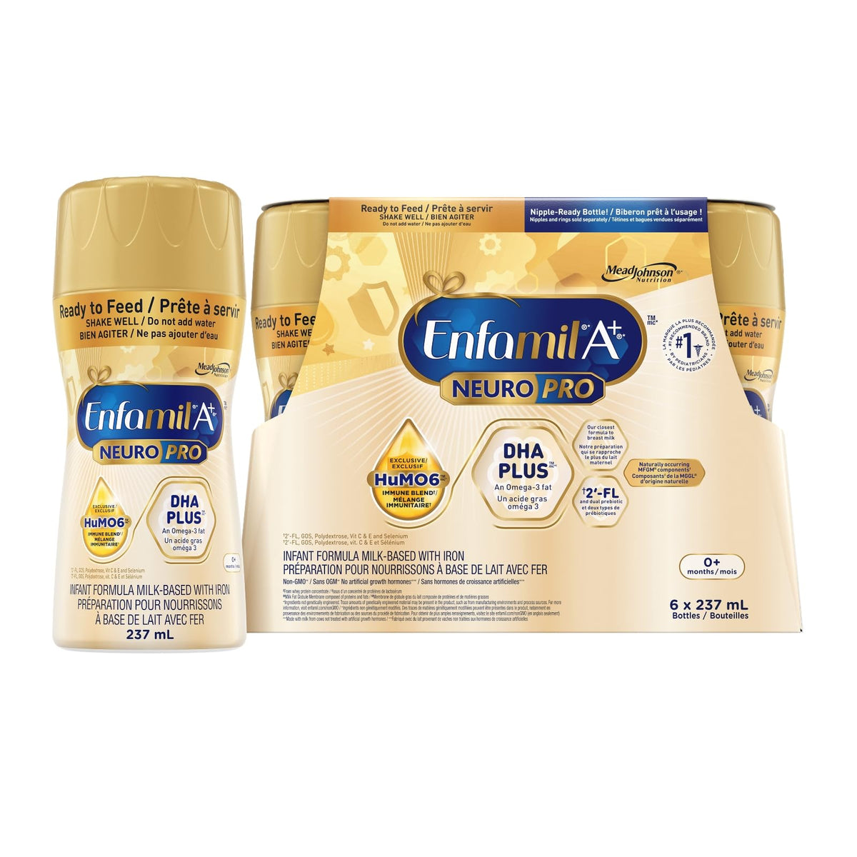 Enfamil A+ NeuroPro Baby Formula, Ready to Feed, 6 x 237 mL