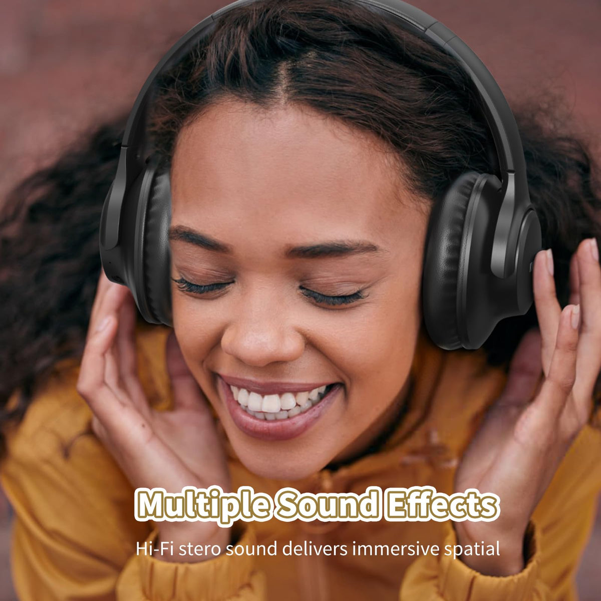 KVIDIO Foldable Over-Ear Bluetooth Headphones with Microphone