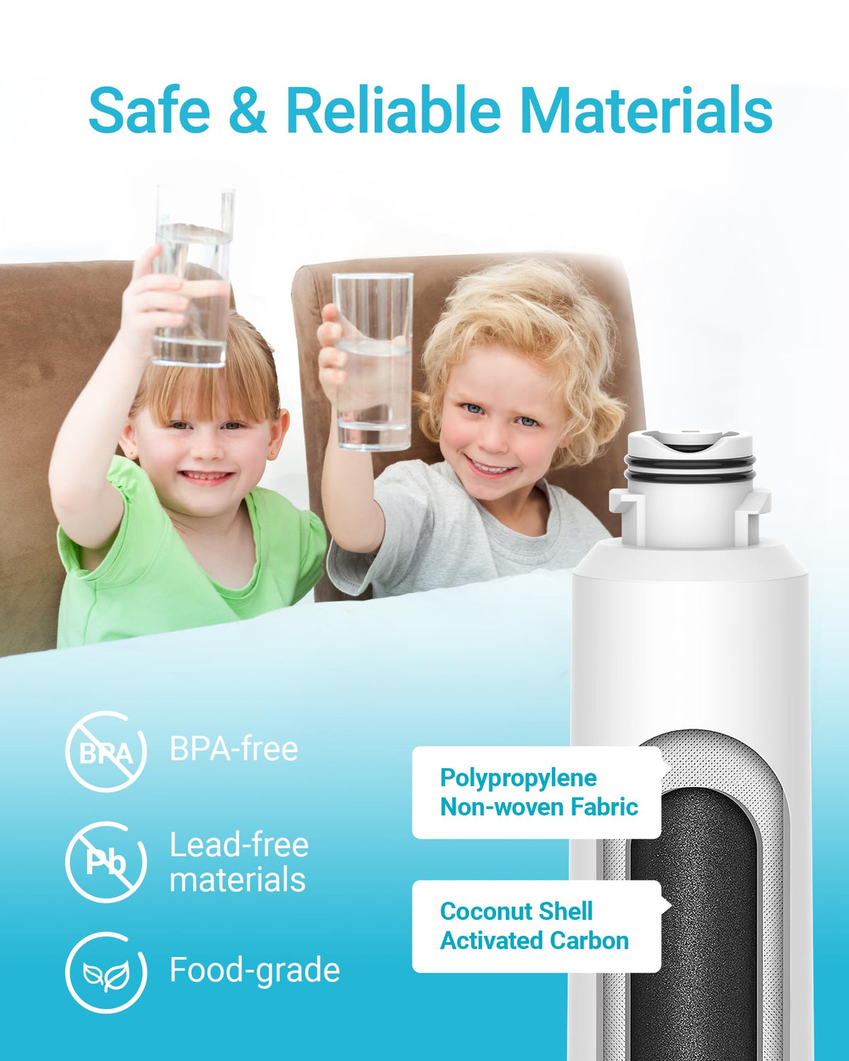 AQUA CREST AQF-FF27 Water Filter for Samsung HAF-CIN, 3 Pack