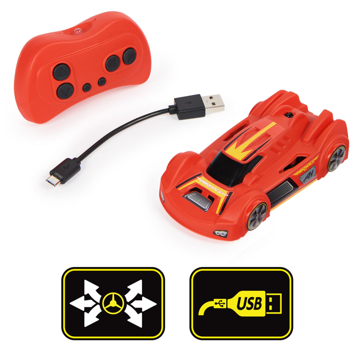 Air Hogs Zero Gravity Sprint RC Car Wall Climber, Red