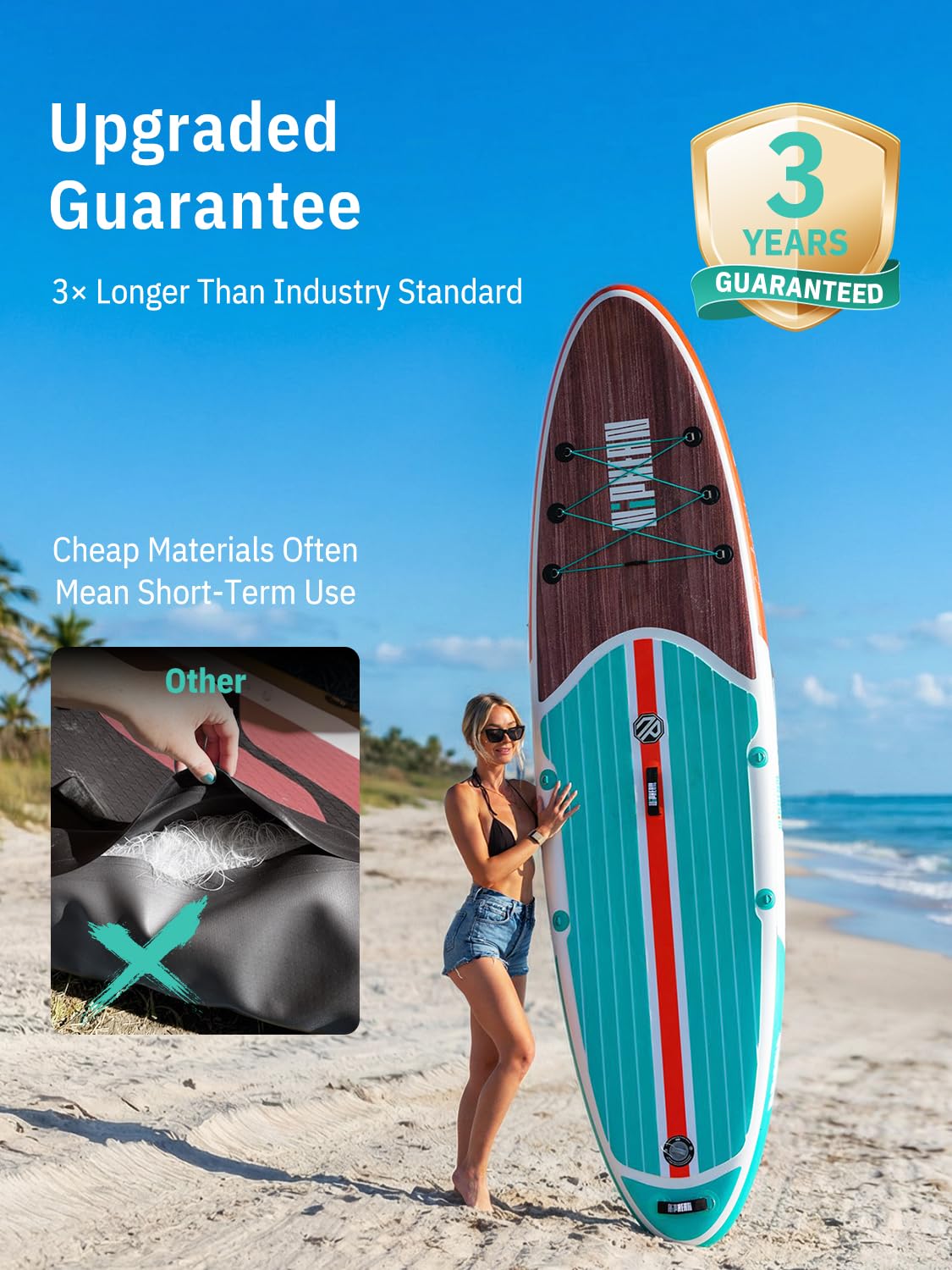Niphean Inflatable Stand Up Paddle Board with Accessories, 10'6"