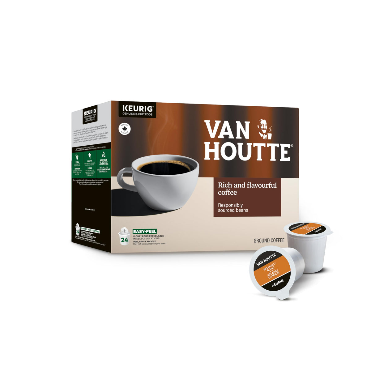 Van Houtte Breakfast Blend K-Cup Coffee Pods, 24 Count