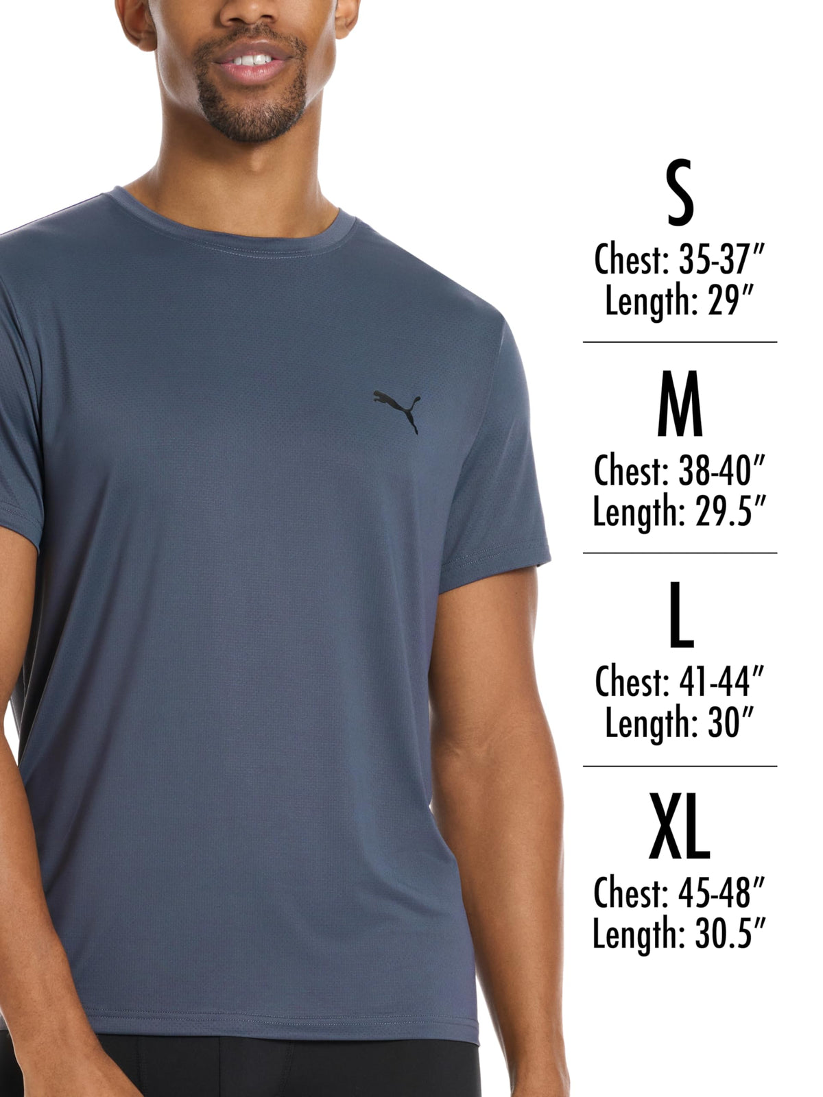 PUMA Men's Cotton Crewneck T-Shirt, Large, 4 Pack