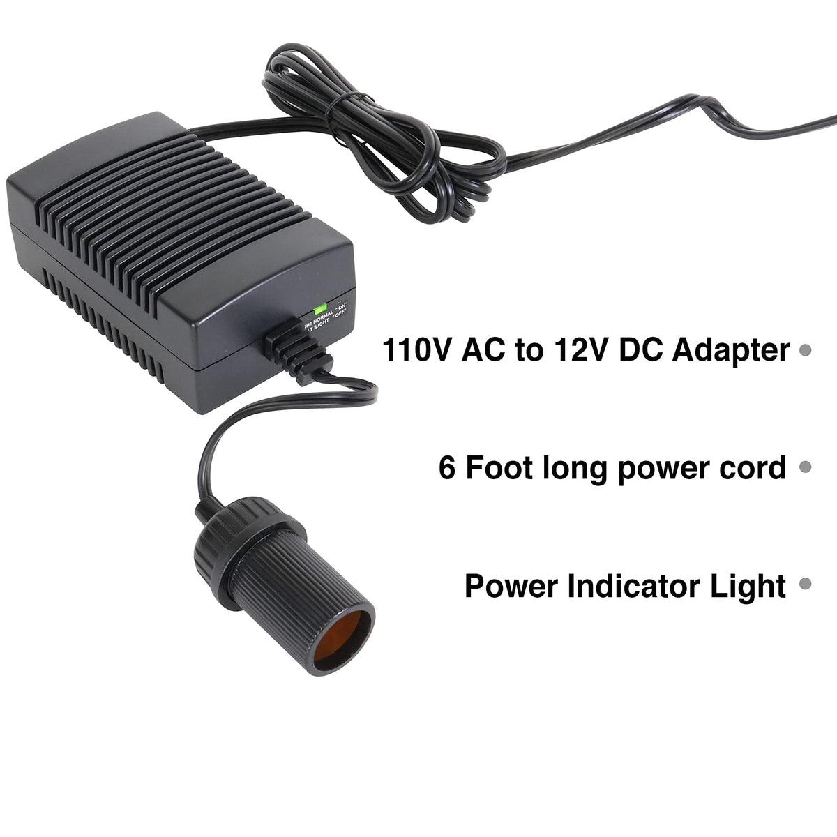 Koolatron Power Adapter, 110V AC to 12V DC, 5A